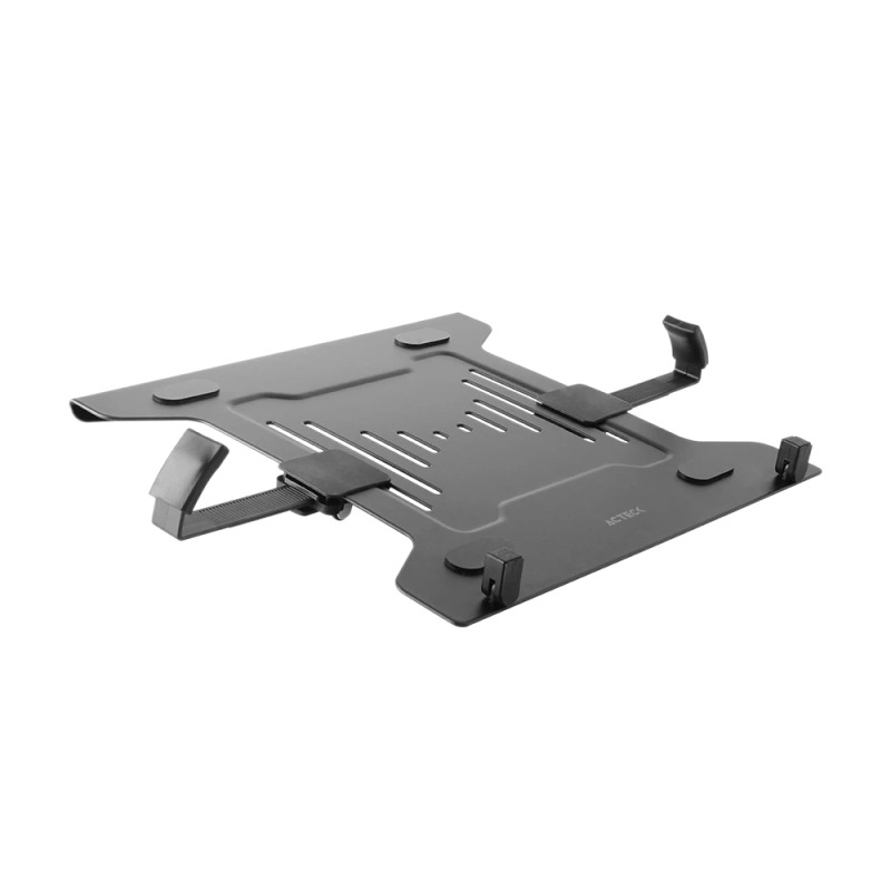 SOPORTE ACTECK ENFORCE TRAY BL404 / BASE PARA LAPTOP / 10 - 15.6 PUL / VESA - BRAZOS AJUSTABLES / RANURAS DE VENTILACION / ANTIDERRAPANTE / MAX 4.5 KG / NEGRO / AC-939690 image 3