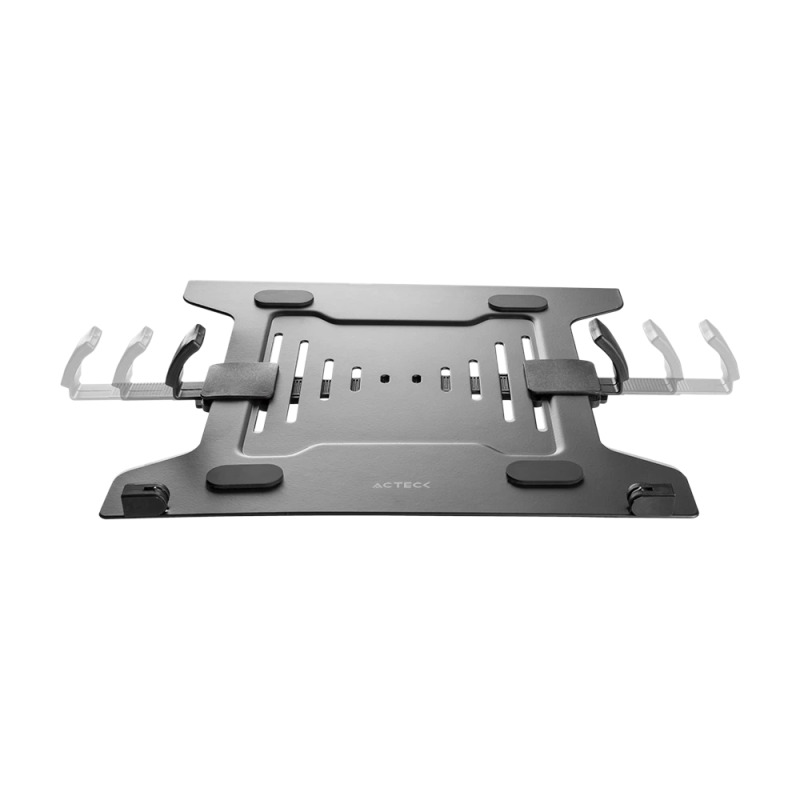 SOPORTE ACTECK ENFORCE TRAY BL404 / BASE PARA LAPTOP / 10 - 15.6 PUL / VESA - BRAZOS AJUSTABLES / RANURAS DE VENTILACION / ANTIDERRAPANTE / MAX 4.5 KG / NEGRO / AC-939690 image 5