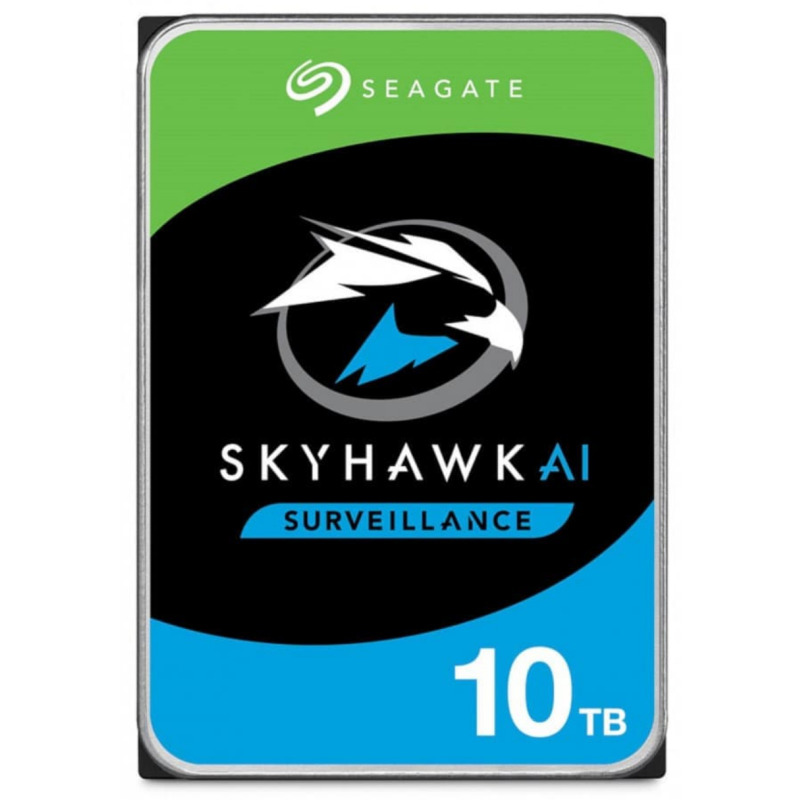 DAHUA ST10000VE000  Seagate Skyhawk AI ST10000VE000 - Disco duro (10 TB, interno de 3,5 pulgadas), SATA (SATA/600)/ SATA 6 Gb/s/ 