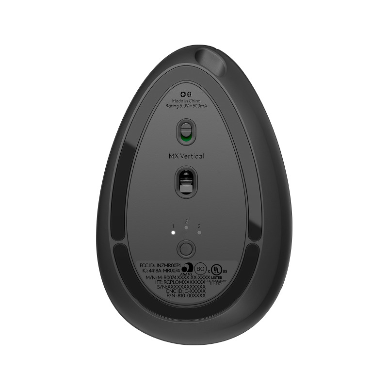 MOUSE LOGITECH MX VERTICAL ERGONOMICO EASY-SWITCH RECARGABLE BLUETOOTH UNIFYING GRAFITO image 6