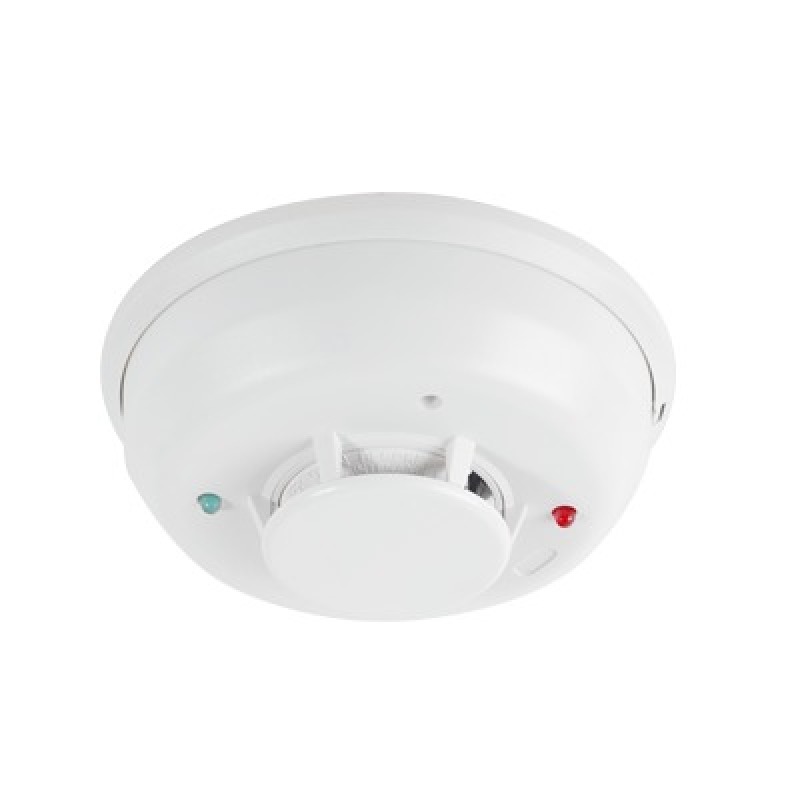 Detector Fotoelectrico de Humo de 4 Hilos con Relevador y Sensor de Temperatura Serie i3