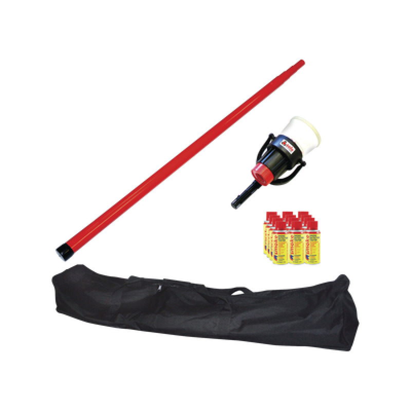 Kit De Prueba De Detectores De Humo Incluye Pértiga Telescópica SOLO100 46m Dispensador SOLO330 4 12 Latas De Humo M8 y Bolsa De Transporte SOLO604