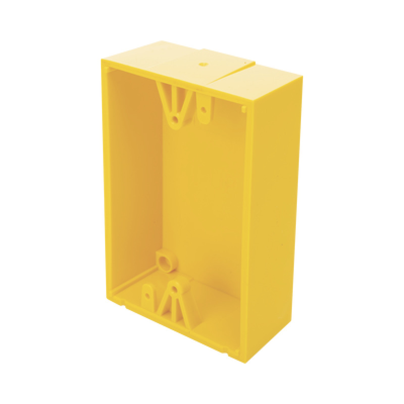 Caja trasera de montaje color amarillo para estaciones de parada STOPPER image 2