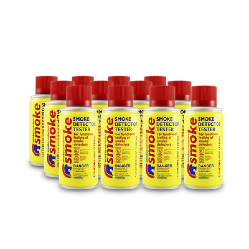 Caja de 72 latas de humo sintético en aerosol para probar detectores de humo en uso manual o en dispensadores SOLO330/SOLO332