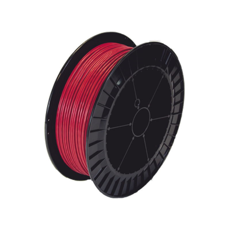 Bobina de 152 Metros de Cable Detector de Calor Temperatura Fija 68 grados Celsius Recubrimiento de Nylon Rojo para Aplicaciones en Exterior con Guía Acerada