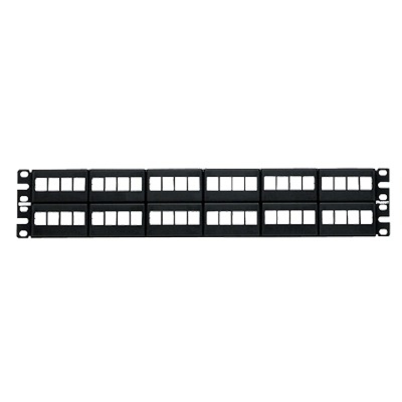Panel de Parcheo Modular Keystone Sin Conectores de 48 Puertos Identificación con Etiqueta Adhesiva 2UR image 2