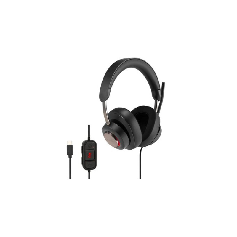 Kensington H2000 Auriculares Alámbrico Diadema Oficina/Centro de llamadas USB Tipo C Negro