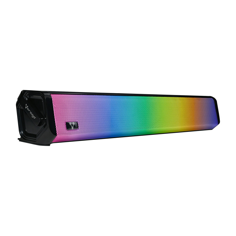 BOCINA VORAGO BSP-320 BLUETOOTH / 5Wx2 /  3.5MM / USB / ILUMINACIÓN RGB / NEGRO image 6