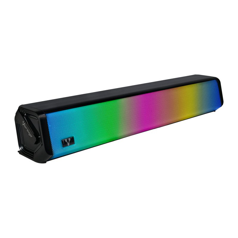 BOCINA VORAGO BSP-320 BLUETOOTH / 5Wx2 /  3.5MM / USB / ILUMINACIÓN RGB / NEGRO image 8