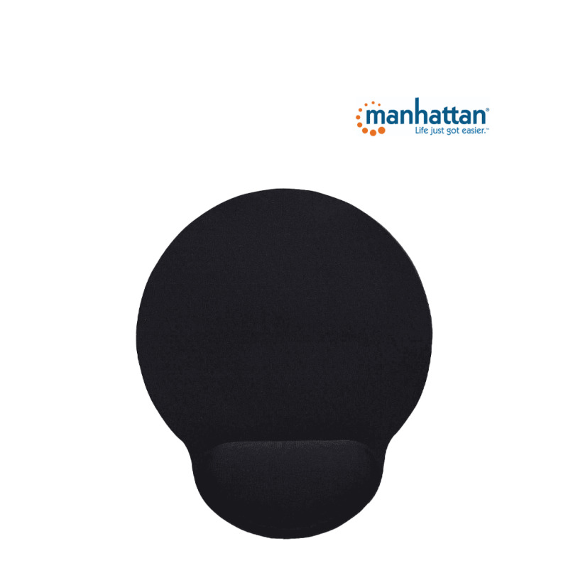 MANHATTAN 434362 Mouse Pad con Descansa Muñecas El material de gel promueve la posición adecuada de la mano y la muñeca, negro image 3
