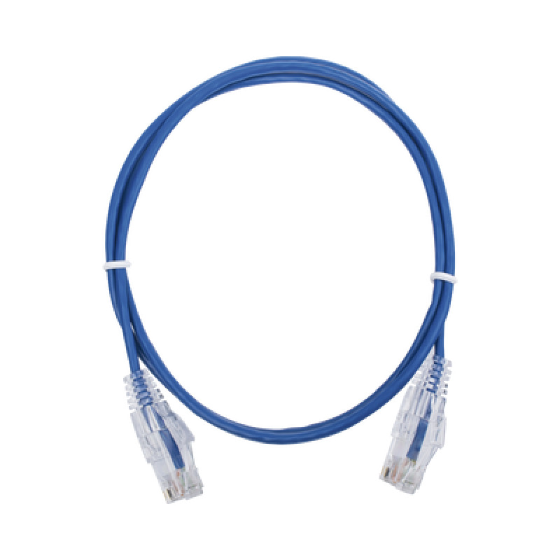 Cable de Parcheo Slim UTP Cat6  1 metro Azul Diámetro Reducido 28 AWG image 2