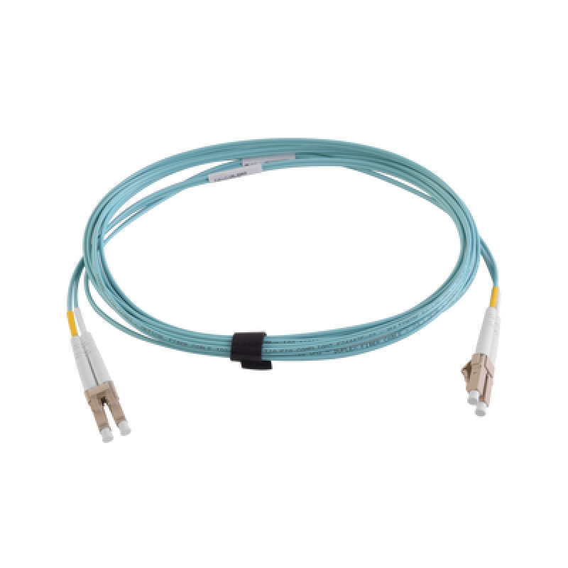 Jumper de Fibra Óptica Multimodo 50/125 XGLO OM4 LCLC Duplex OFNR Color Aqua 3 Metros image 2