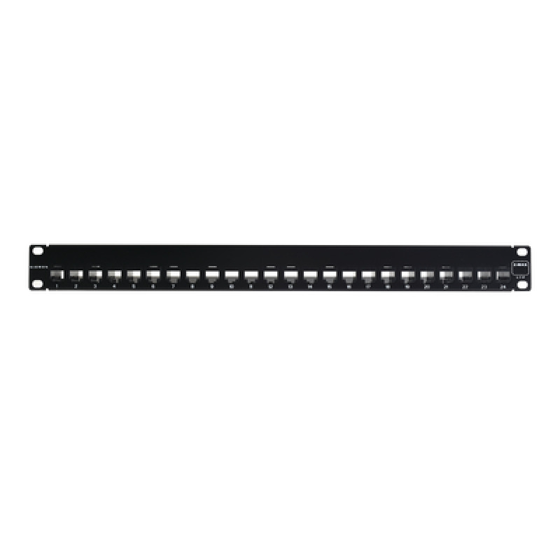 Patch Panel UTP ZMAX de 24 puertos Precargado con Jacks Categoría 6 Plano 1UR image 2