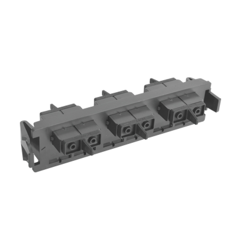Placa acopladora de Fibra Óptica QuickPack Con 3 Conectores SC Duplex 6 Fibras Negro image 2