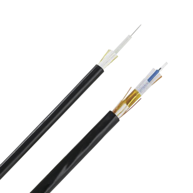 Cable de Fibra Óptica de 12 hilos Multimodo OM3 50/125 Optimizada Interior/Exterior Loose Tube 250um No Conductiva Dieléctrica OFNR Riser Precio Por Metro