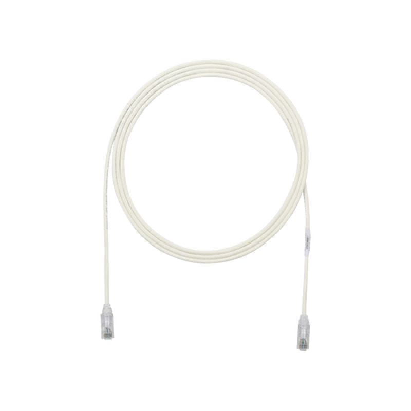 Cable de Parcheo TX6 UTP Cat6 Diámetro Reducido 28AWG Color Blanco Mate 3ft image 2