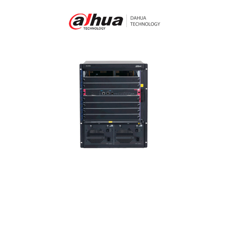 DAHUA DH-S7806 Switch Core Administrabe capa 3/ Switching 76.8Tbps/ 8640Mpps/ A prueba de rayos/ Hot Swap/ 8 Slots/6 Line Card Slots/IPv4 e IPv6 de alto rendimiento/ Admite un marco resiliente inteligente.