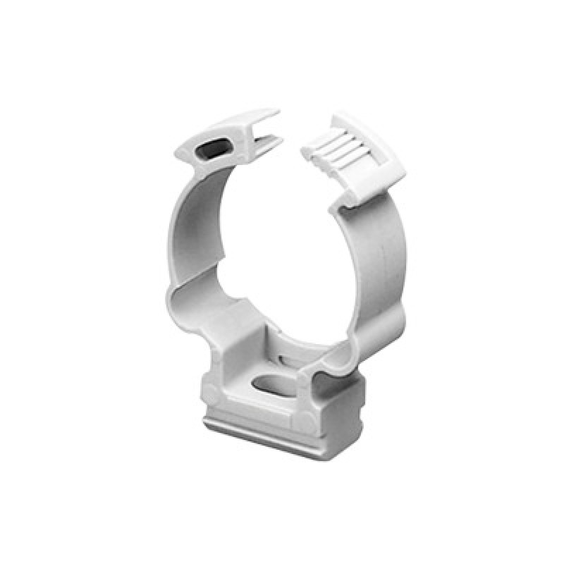 Soporte de collar Abrazadera PVC Autoextinguible cerrado para tubería de 32 mm