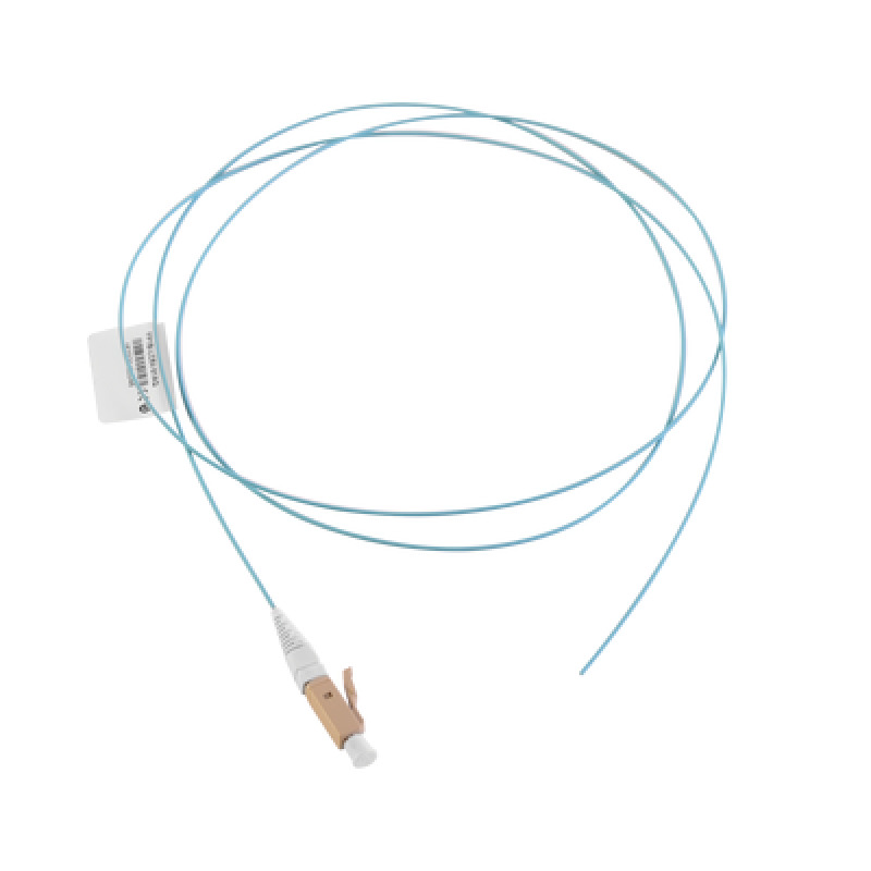 Pigtail de Fibra Óptica LC Simplex Multimodo OM4 XGLO 50/125 OFNR Color Aqua 1 Metro image 2