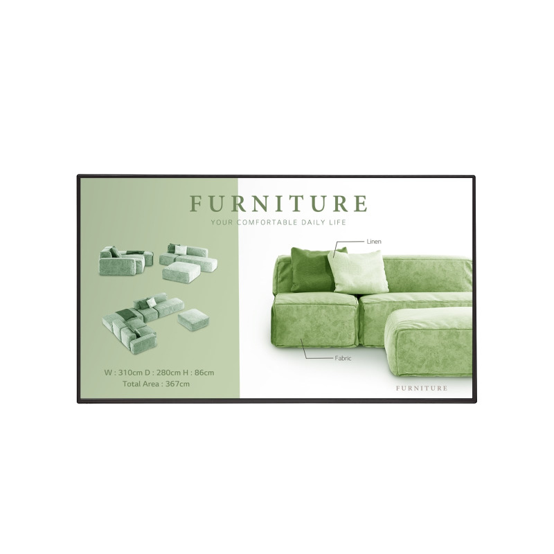 MONITOR DE SEÑALIZACION DIGITAL LG DE 43 PLG USO 24/7 BRILLO 500 NITS, BISEL T/B: 12.1 MM R/L: 11.1MM; WEBOS 6,   INTERFAZ HDMI 3 / HDMI OUT (1)  / DP  / USB 2.0 / RS232C / RJ45 / AUDIO / IR