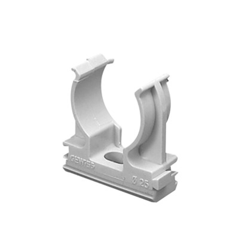 Soporte de presión Abrazadera PVC Autoextinguible abierto para tubería de 25 mm