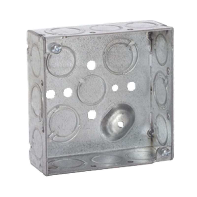 Caja Cuadrada 4 x 4/Profundidad 1 1/2/ 10 Entradas de 1/2 y 6 TKO 1/23/4