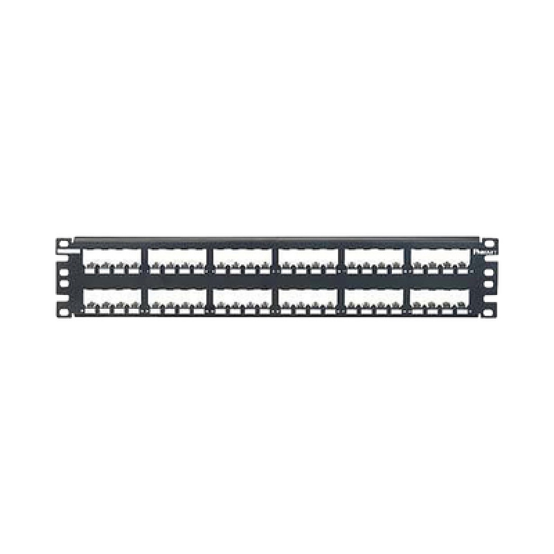 Panel de Parcheo Modular MiniCom Sin Conectores Plano Totalmente Blindado de 48 puertos 2UR image 2
