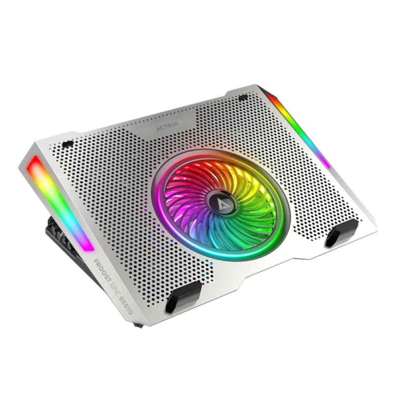 BASE ENFRIADORA FROOST EPIC BE670 / ALTURA AJUSTABLE 5 NIVELES / LAPTOP DE 15.6 PULG / 5 VENTILADORES / 10 MODOS DE ILUMINACION / CONTROL DE VELOCIDAD / ALUMINIO / AC-940764 image 3