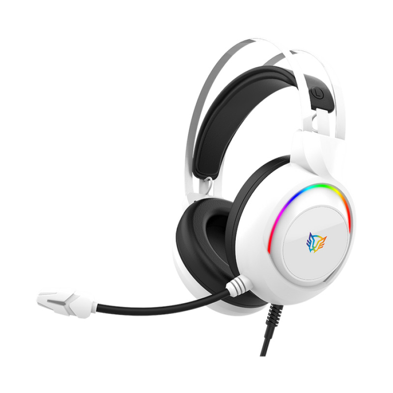 Audifonos Balam Rush Hesix II HS688 Azender Blanco alámbricos Over Ear Microfono Fijo Compatible con PC Dispositivos móviles Consolas RGB Jack 3.5 m image 2