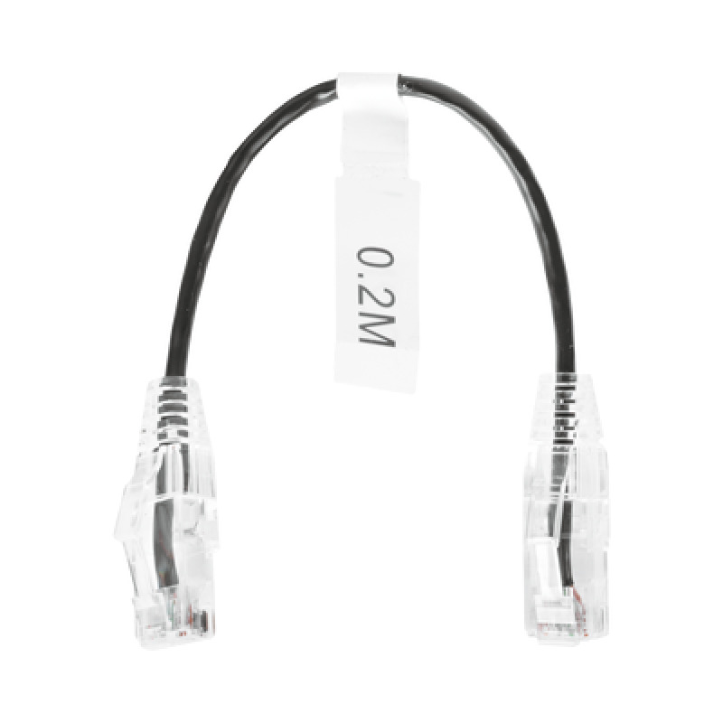 Cable de Parcheo Slim UTP Cat6  20 cm Negro Diámetro Reducido 28 AWG image 2