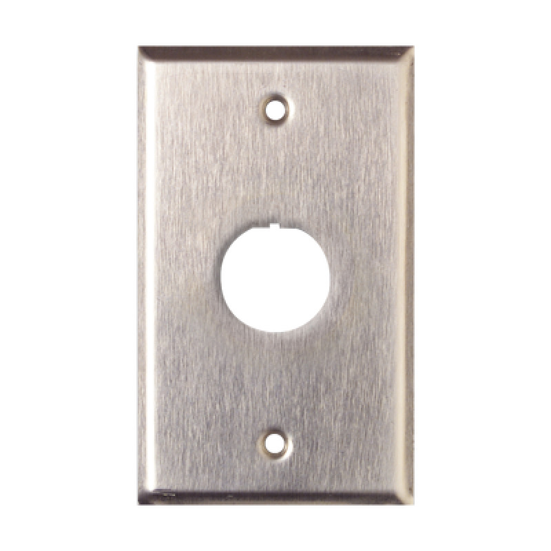 Placa de Pared Reforzada de Acero Inoxidable Para Uso Industrial de 1 Puerto