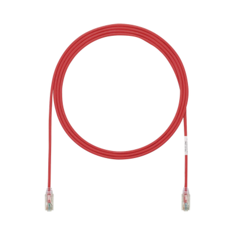 Cable de Parcheo TX6 UTP Cat6 Diámetro Reducido 28AWG Color Rojo 7ft image 2