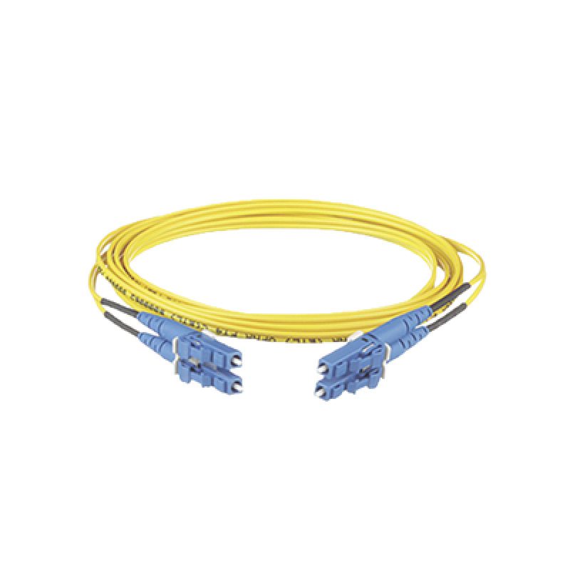 Jumper de Fibra Optica Monomodo 9/125 OS2 LCLC Duplex OFNR Riser Color Amarillo 10 Metros image 2