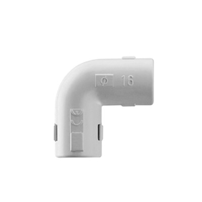 Unión en L Codo para tubería rígida recomendado para cable eléctrico PVC Autoextinguible de 20 mm