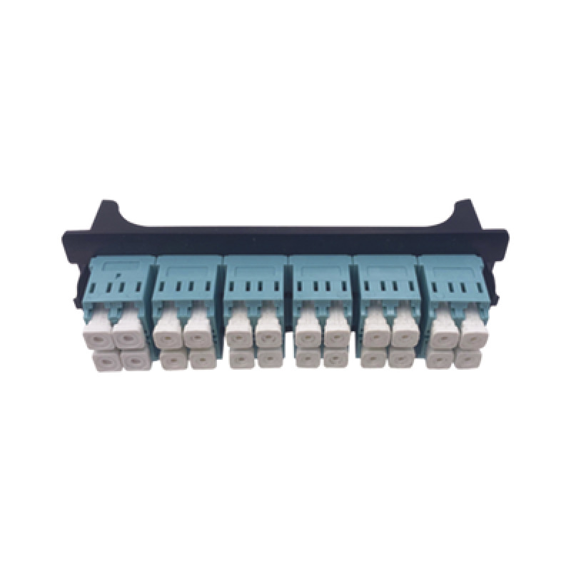 Placa acopladora para Distribuidor de Fibra Óptica LPODF8024 incluye 12 acopladores LC Duplex Para fibra Multimodo