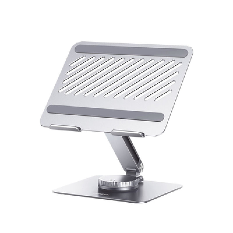 Soporte Giratorio de Aluminio para Laptop | Giratorio 360 | Función de Bloqueo | Soporta Laptops de 10 a 173| Capacidad de Carga 5Kg | Excelente Estabilidad | Diseño Ergonómico | Altura y Angulo Ajustable | Plegable y Portamp image 2