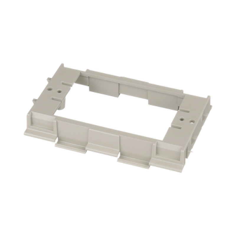 Soporte para Montaje de Faceplates en Canaleta T70 de PVC Rígido Color Gris Internacional
