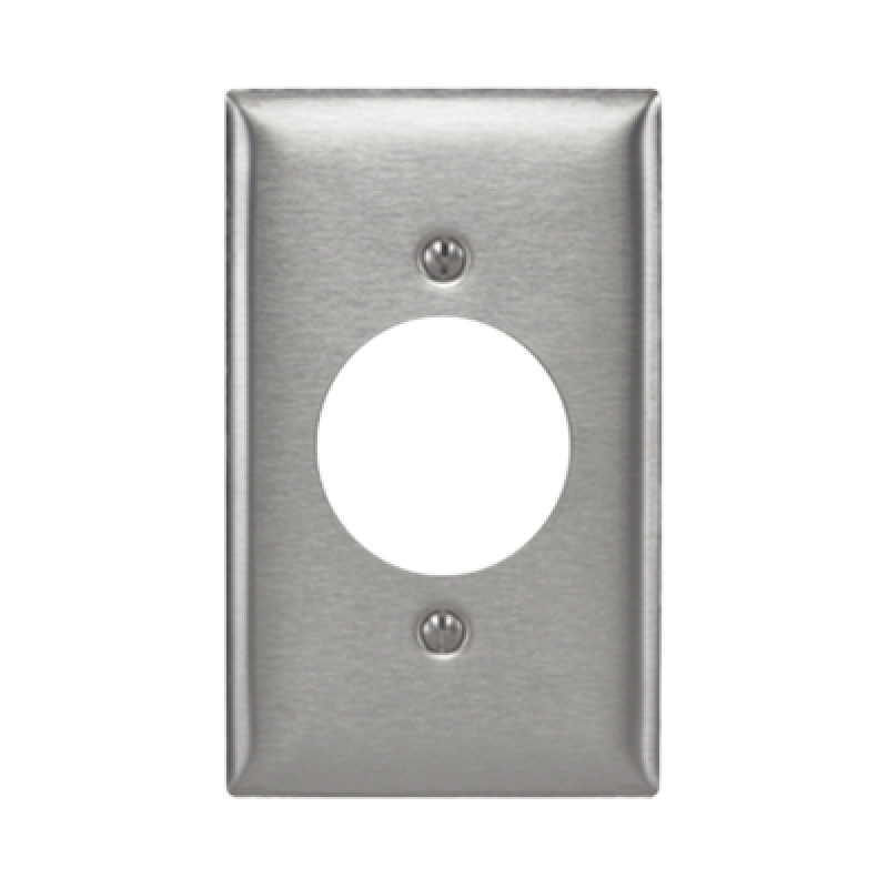 Placa para Receptaculo Sencillo 20 y 30 A de Media Vuelta/ 16 40 mm / Acero Inoxidable image 2