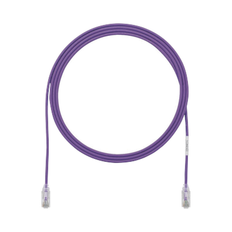 Cable de Parcheo TX6 UTP Cat6 Diámetro Reducido 28AWG Color Violeta 3ft image 2