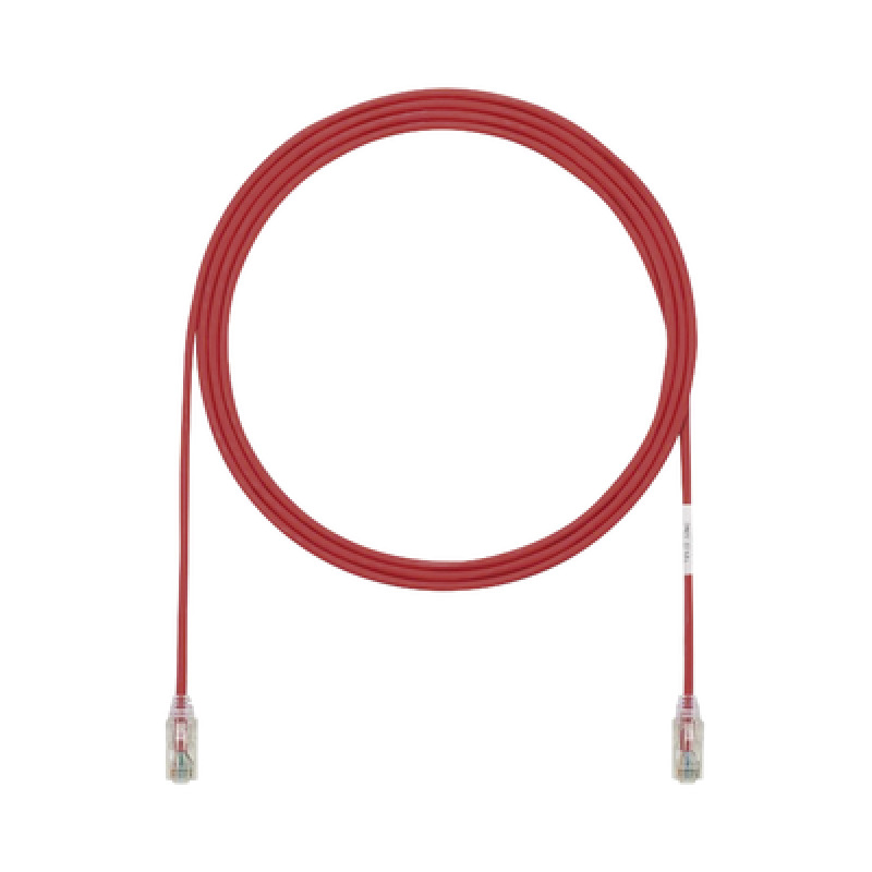 Cable de Parcheo TX6 UTP Cat6 Diámetro Reducido 28AWG Color Rojo 1ft image 2