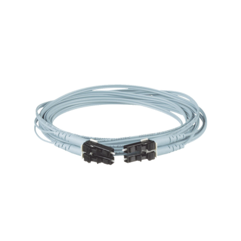 Jumper de Fibra Optica Multimodo 50/125 OM3 LCLC Duplex OFNR Riser Color Aqua 7 Metros image 2