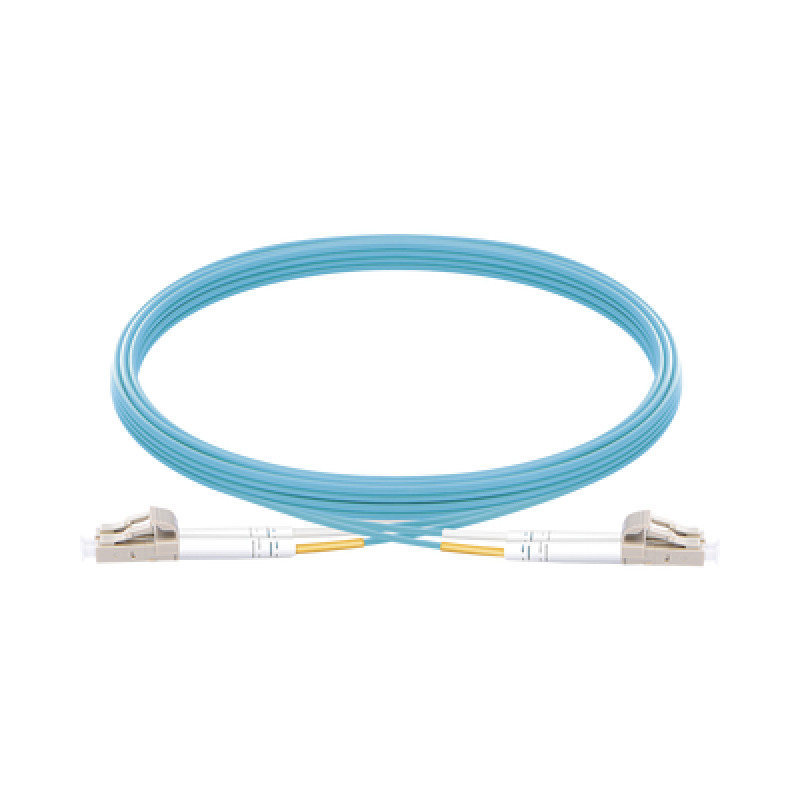Jumper de Fibra Óptica Multimodo OM3 50/125 LCLC OFNR Riser 20 mm Dúplex Aqua 5 metros image 2