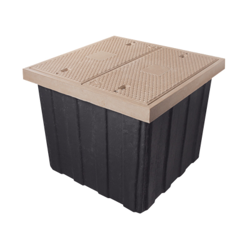 Registro de Fibra Óptica Carretero 115x115x100cm 2 Tapas Resistencia 20 Toneladas Uso Vehicular Pesado