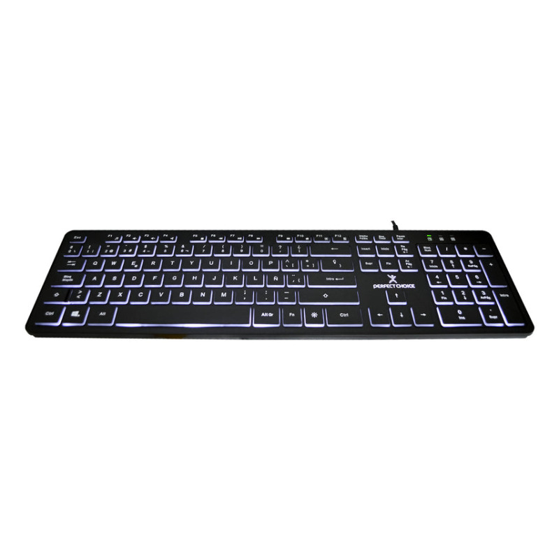 TECLADO ALAMBRICO SLIM CON ILUMINACION BACKLIGHT PERFECT CHOICE image 3