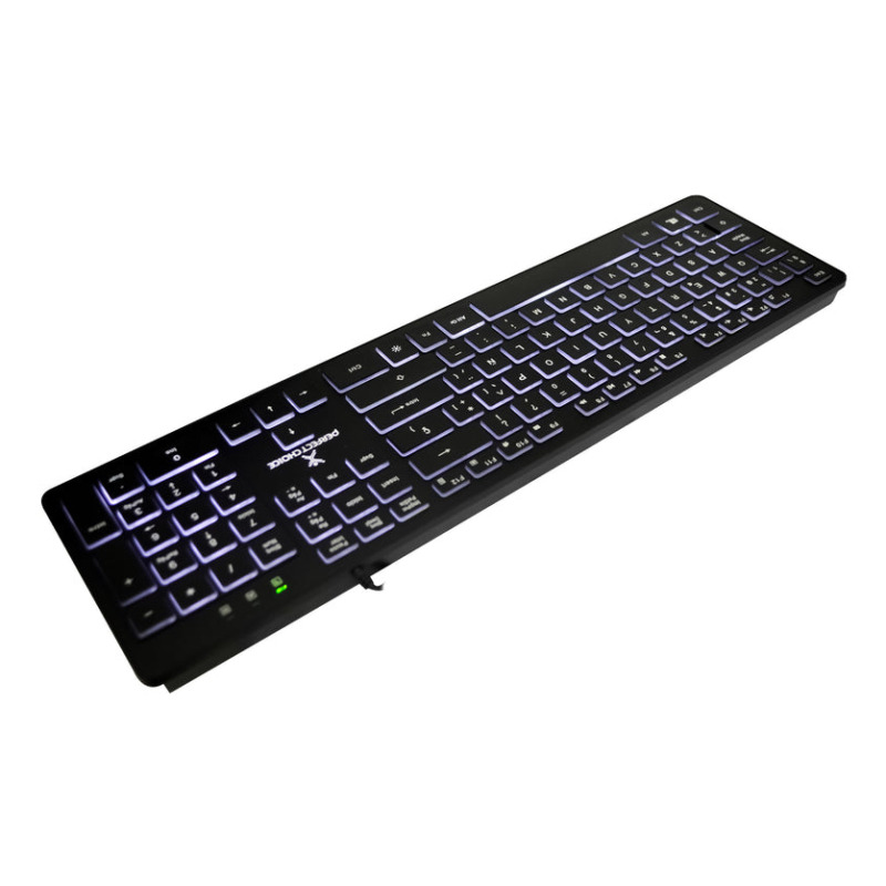 TECLADO ALAMBRICO SLIM CON ILUMINACION BACKLIGHT PERFECT CHOICE image 5