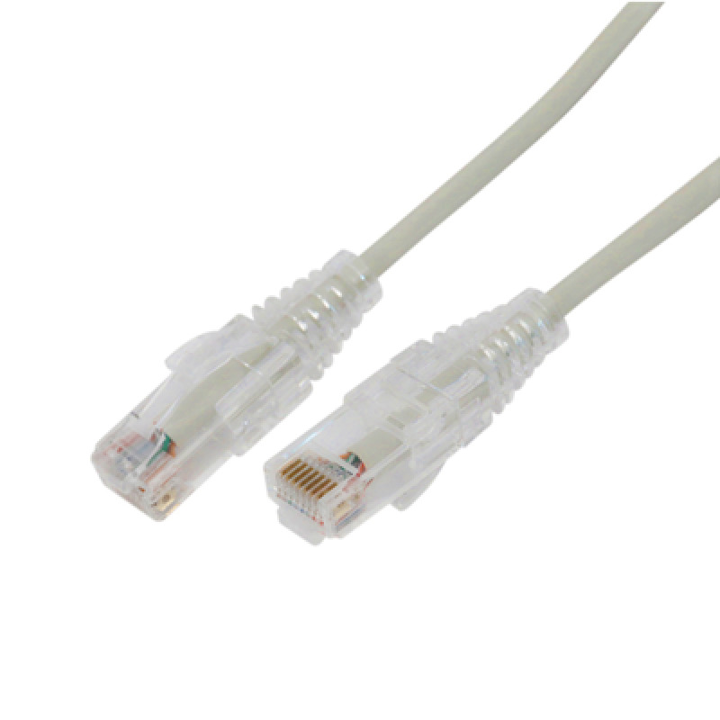 Cable de Parcheo Slim UTP Cat6A 5 m Gris Diámetro Reducido 28 AWG