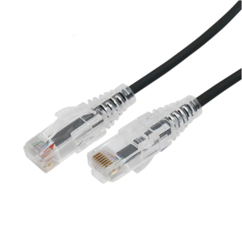 Cable de Parcheo Slim UTP Cat6A  05 m Negro Diámetro Reducido 28 AWG
