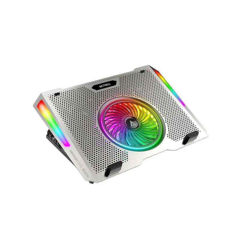 BASE ENFRIADORA FROOST EPIC BE670 / ALTURA AJUSTABLE 5 NIVELES / LAPTOP DE 15.6 PULG / 5 VENTILADORES / 10 MODOS DE ILUMINACION / CONTROL DE VELOCIDAD / ALUMINIO / AC-940764 image 2