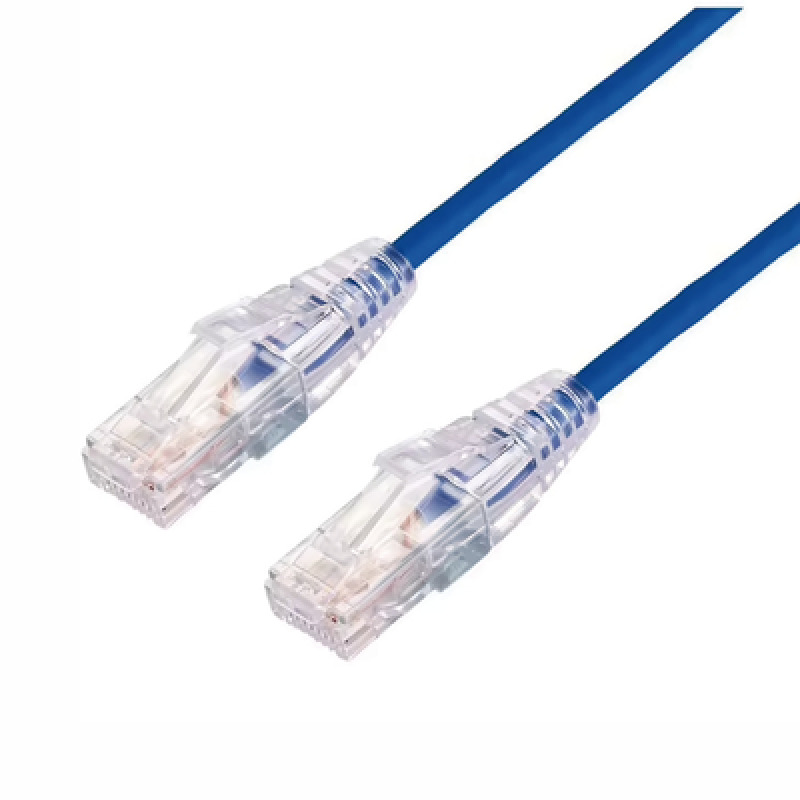 Cable de Parcheo Slim UTP Cat6A 05 m Azul Diámetro Reducido 28 AWG