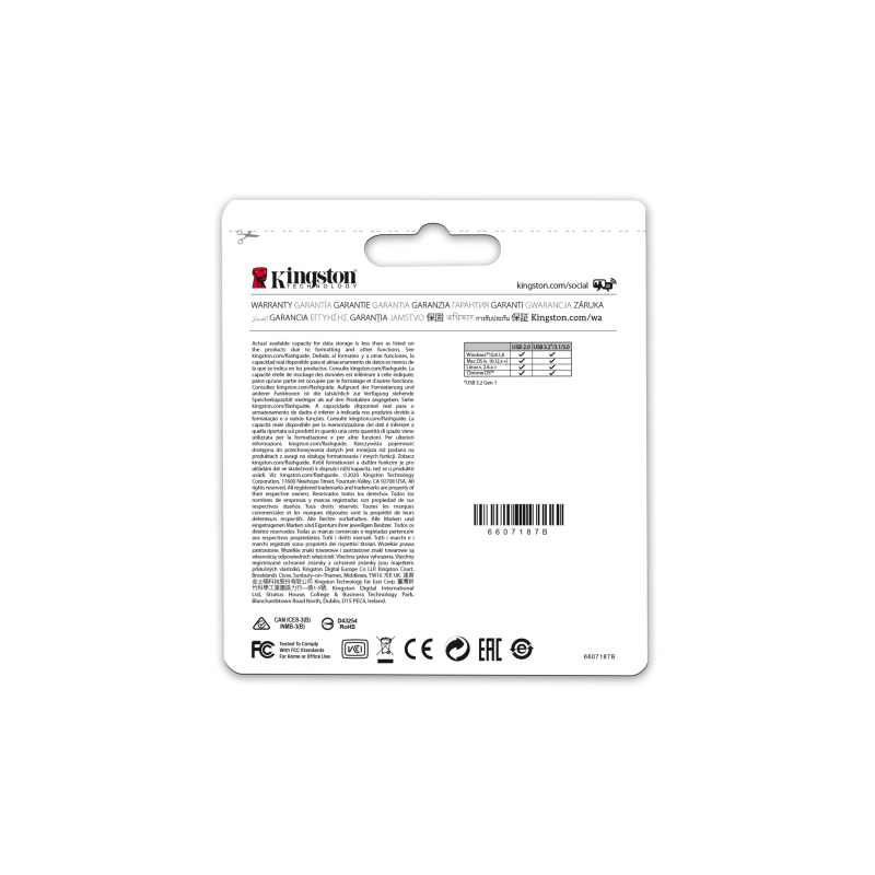 MEMORIA FLASH USB KINGSTON DATA TRAVELER MICRO 256GB GEN 1 3.2 TIPO A METAL (DTMC3G2/256GB) image 5
